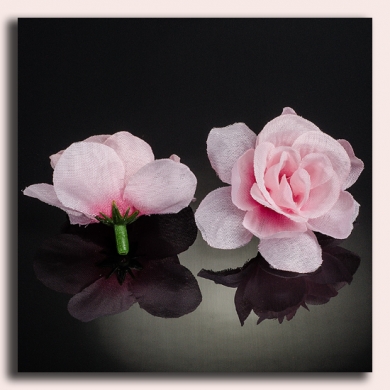 Róża główka 12 szt 4 cm Pink